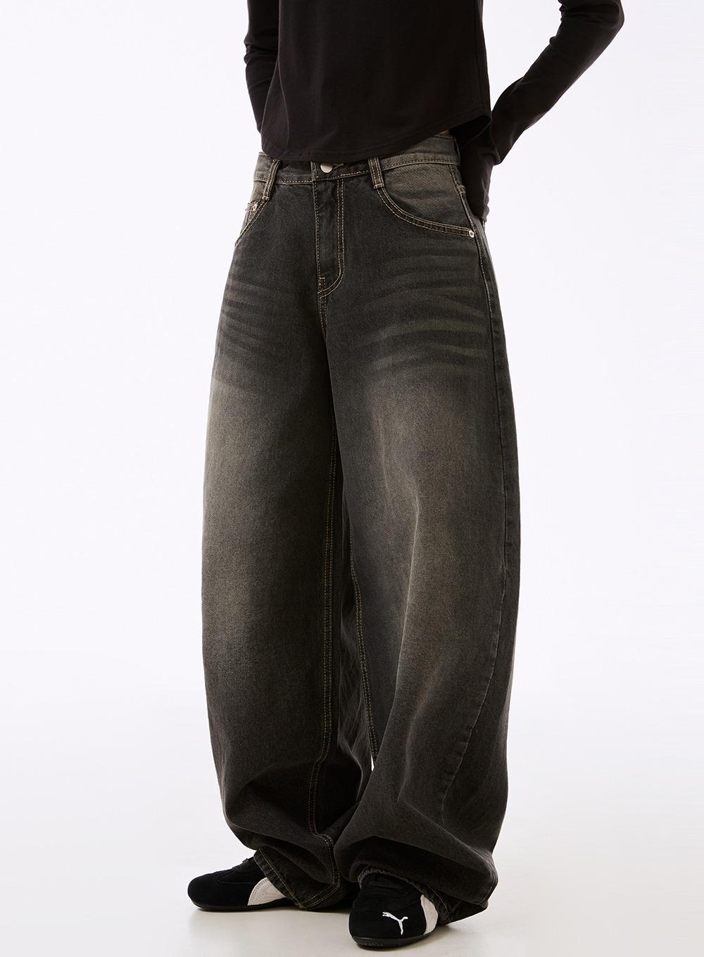 콜라스 워싱 벌룬와이드 데님팬츠