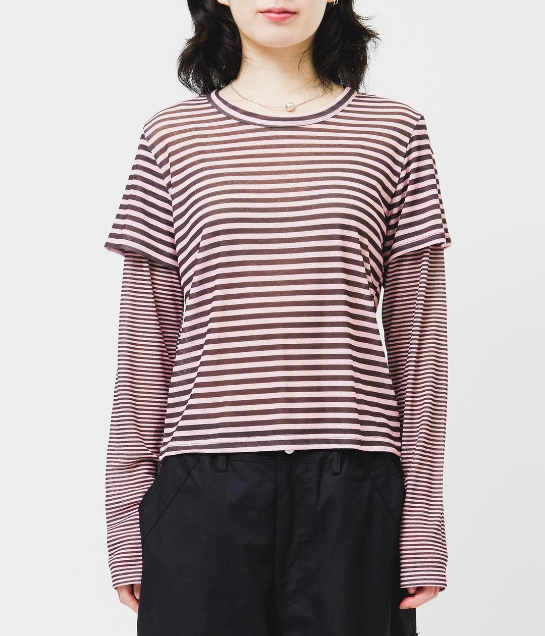 (W) Mone Striped Layered Top (2color)