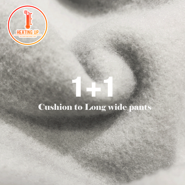 (1+1)쿠션 기모 롱 와이드 팬츠