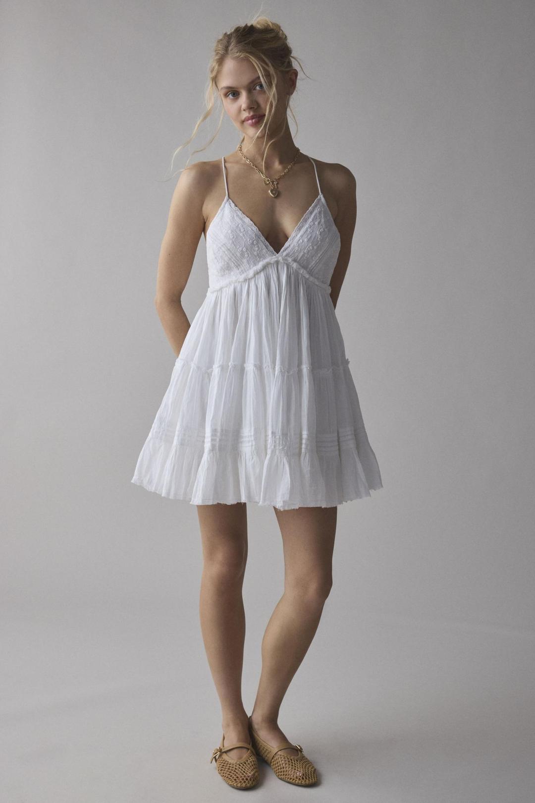 Kimchi Blue Aria Strappy Ruffle Babydoll Mini Dress