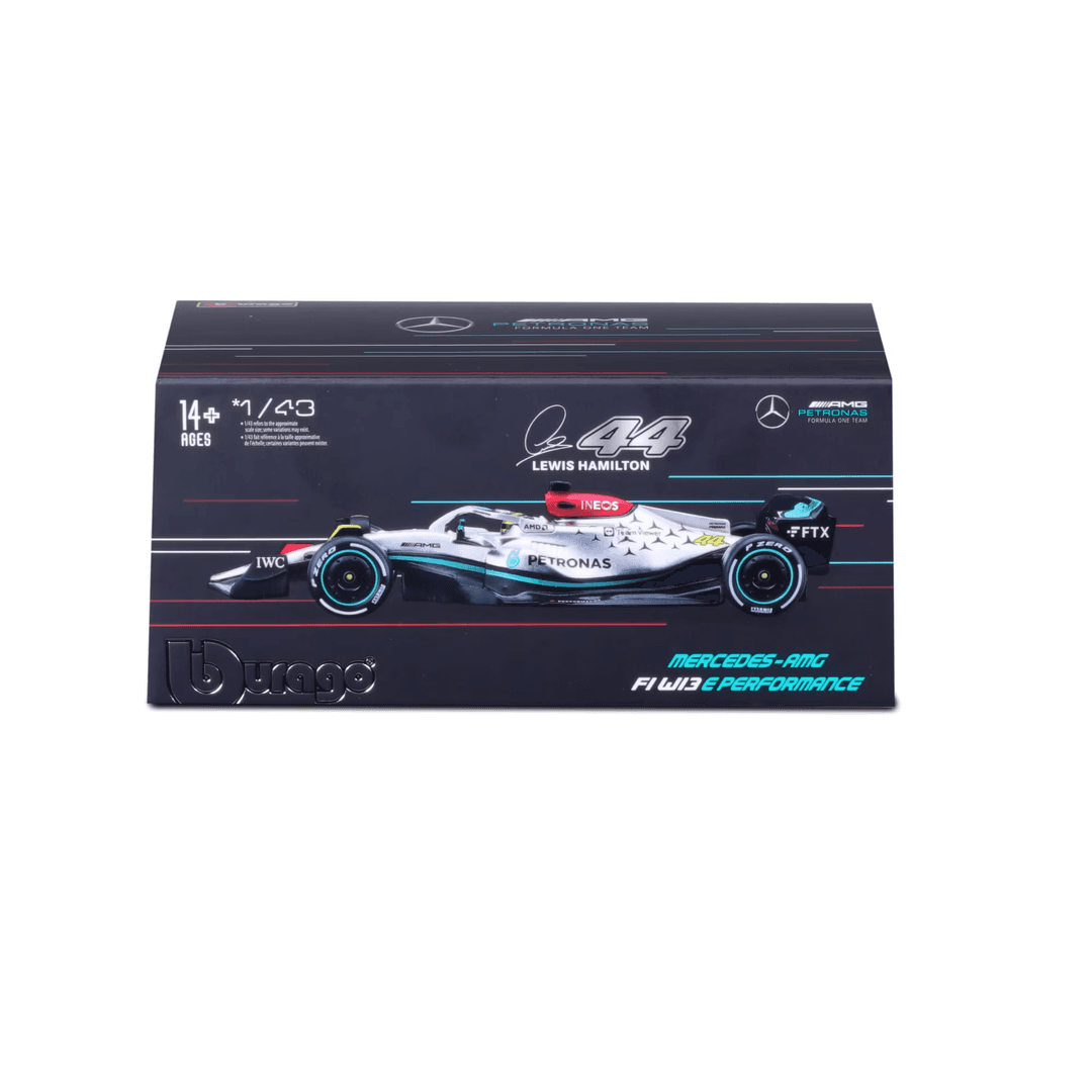 Mercedes 2022 W13 E Performance No.44 - Lewis Hamilton 1:43 Model with Figure