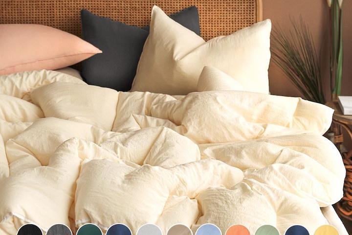 [최대15%쿠폰+사은품]부드러운 카스테라 워싱 항균 옥수수솜 간절기&사계절 차렵이불세트