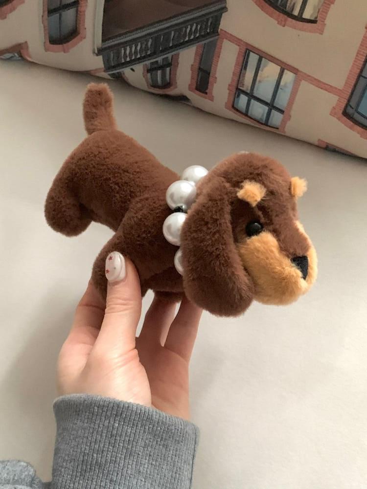 리프레더 진주 닥스훈트 키링 (1color) 가방키링 가방악세사리 가방참 가방꾸미기