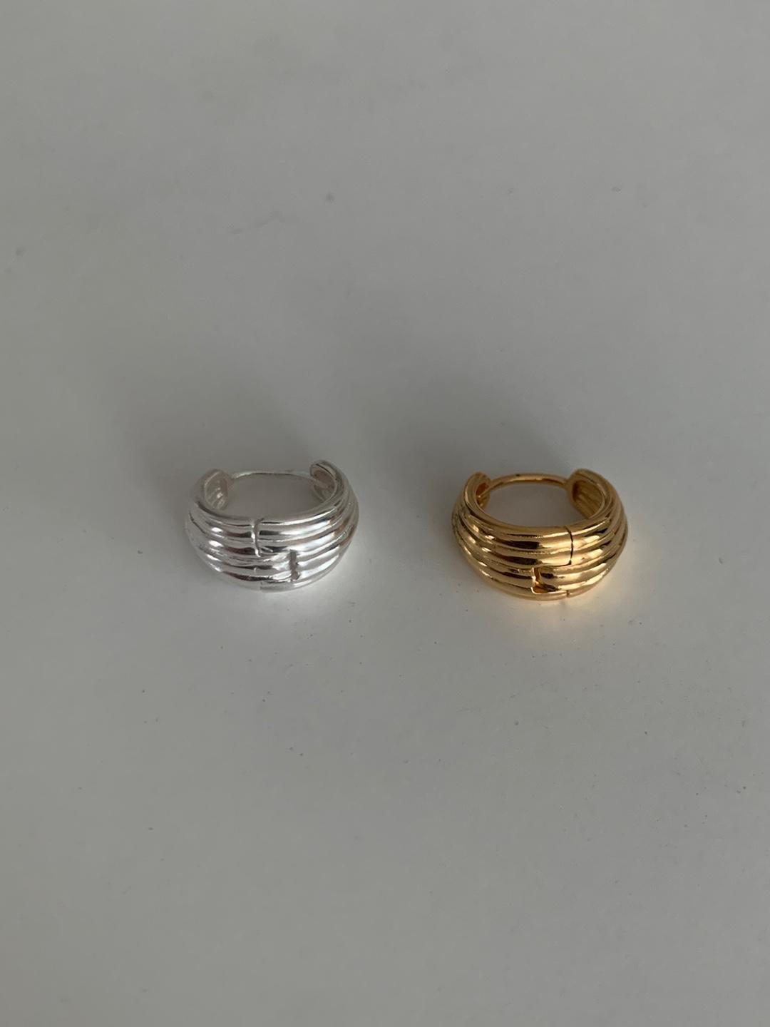 (silver925) Groove onetouch earrings