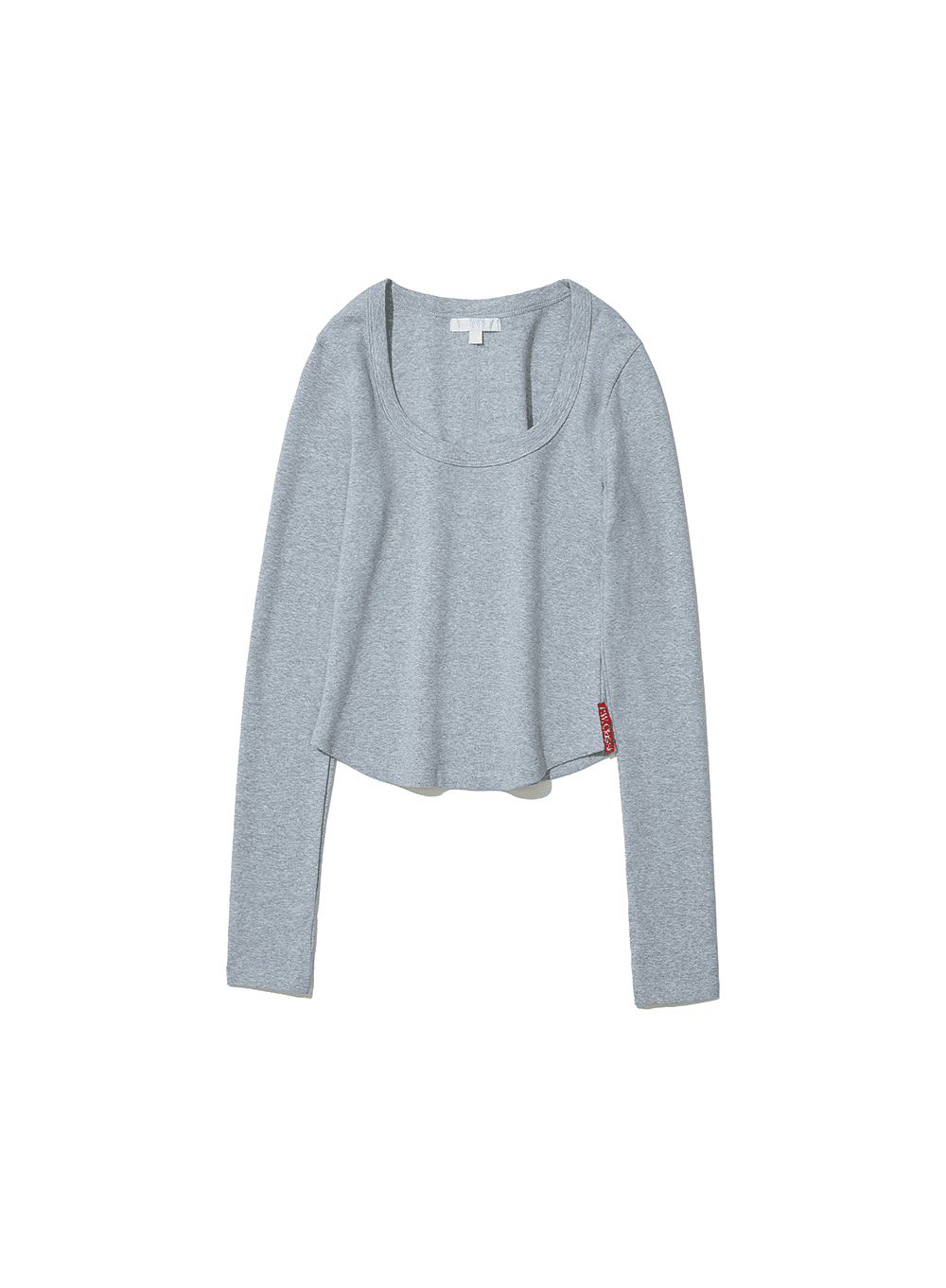 [WOMEN] PWC SCOOP-NECK LONG SLEEVE TEE_MELANGE