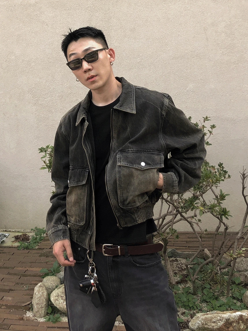 포켓 리벳 데님 자켓 (ONIEcolor !)