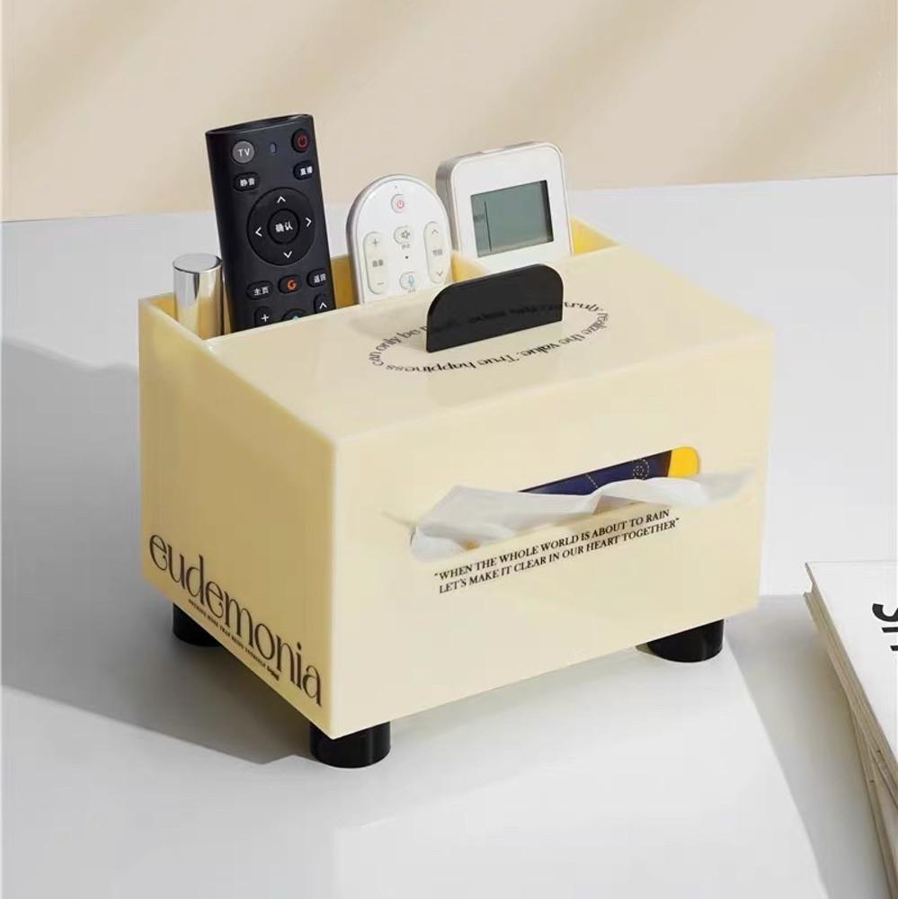 아크릴 티슈 케이스 화장지 커버 휴지곽 리모콘 보관함
