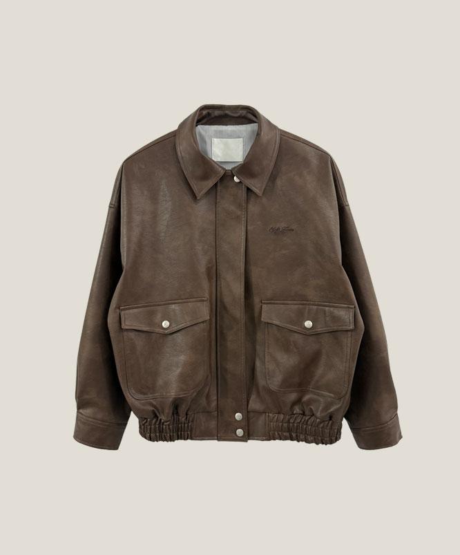 NEW [오늘출발] [soft form] aub leather (jumper) (2color)