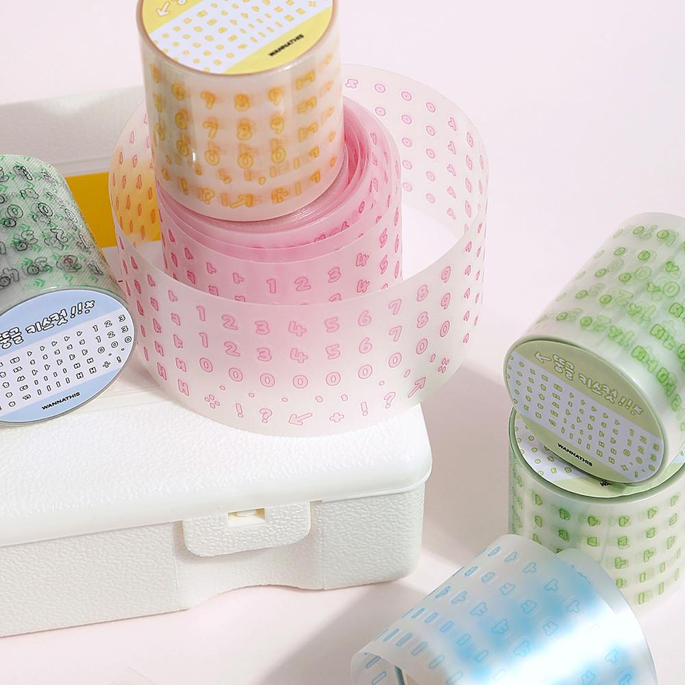 워너디스 뚱글 키스컷 한글 마테 다꾸 롤 스티커 마스킹테이프 다이어리꾸미기