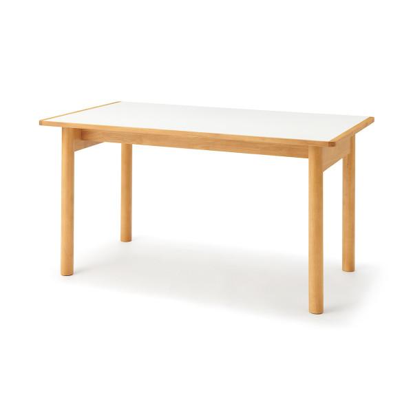 [무인양품] 목제 테이블 140*80 cm(멜라민 상판)ㆍ내추럴ㆍ고무나무 · 멜라민