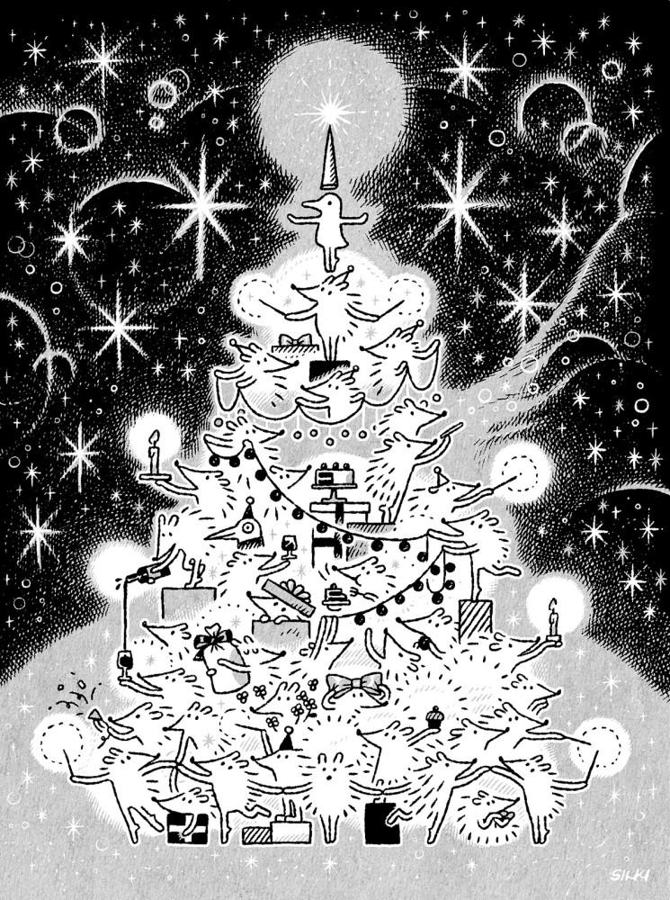 [실키 X 시작사] ﻿고슴도치 트리 A3 포스터