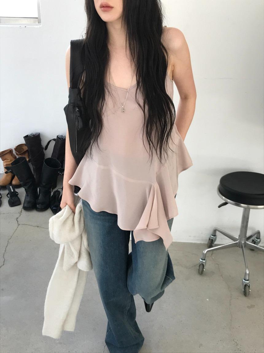 수블랑 26SS 신상 누즈 모먼트 프릴 블라우스