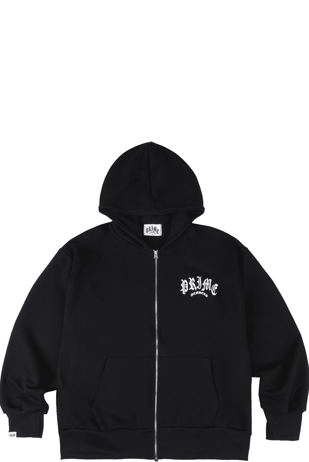 Prime Logo Zip-Up Hoodie Black