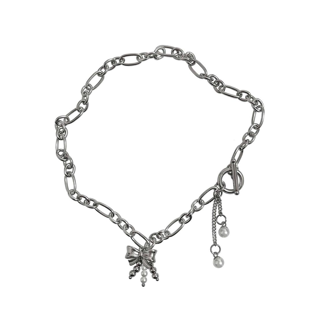 pearl drop choker(ribbon)