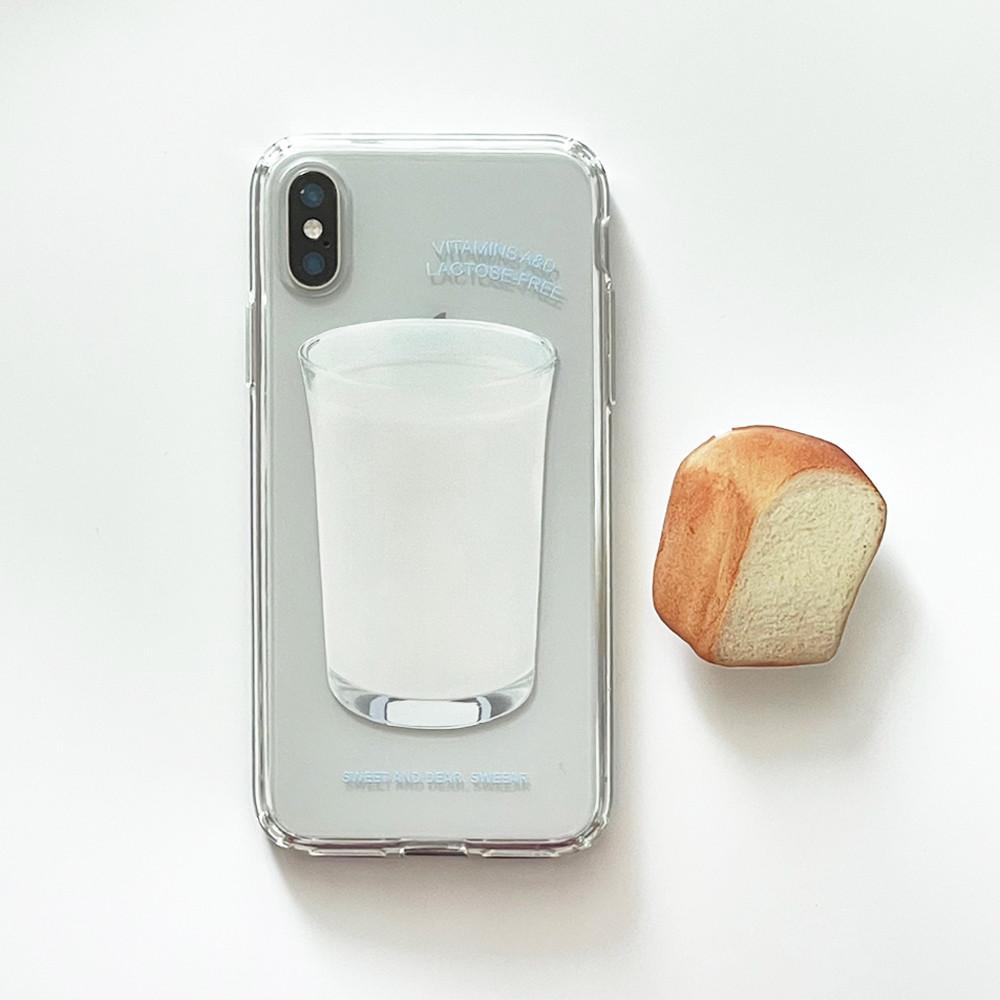 밀크(LACTOSE-FREE) 우유 젤리 하드 케이스 맥세이프