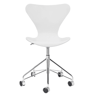 세븐 스위블 체어 / 라커드 / 화이트 + 크롬 베이스, FRITZ HANSEN