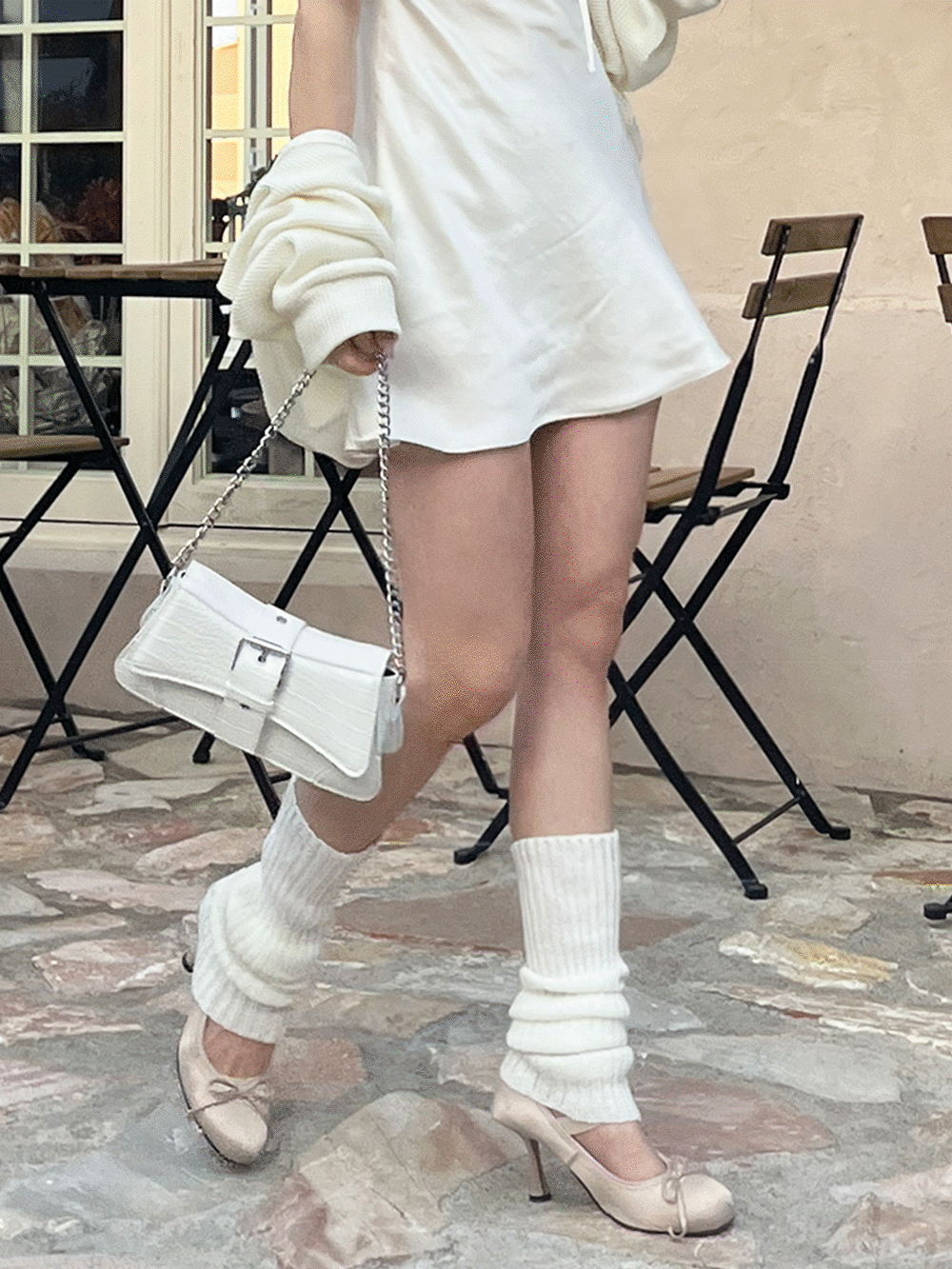 ballet satin ribbon heel 8cm (3 color) | 발레리나 새틴 리본 펌프스 8cm 힐