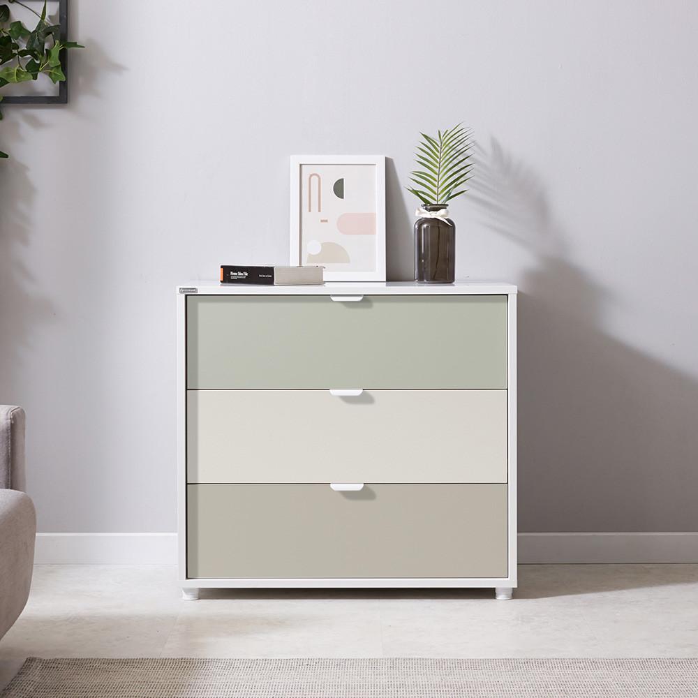 파스텔 3단 800 서랍장 드레스룸 속깊은 옷 화장대서랍장