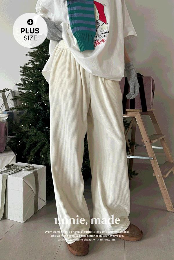 [빅사이즈~100][MADE]기모 벨로아 소프트 와이드 팬츠(4color)