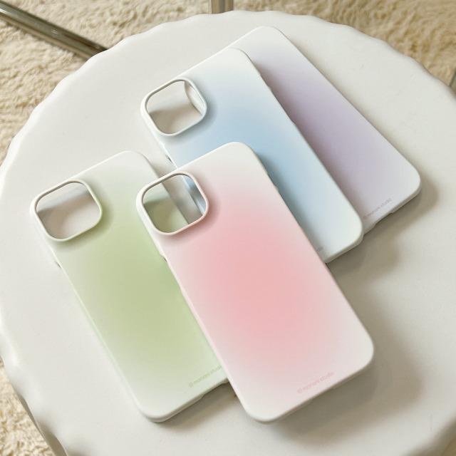 모나니스튜디오 그라데이션 무광 하드 아이폰 갤럭시 노트 핸드폰 케이스 폰케이스