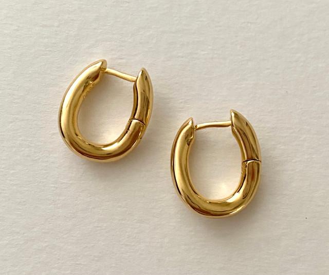 (크르와)실버925 커브 원터치 귀걸이