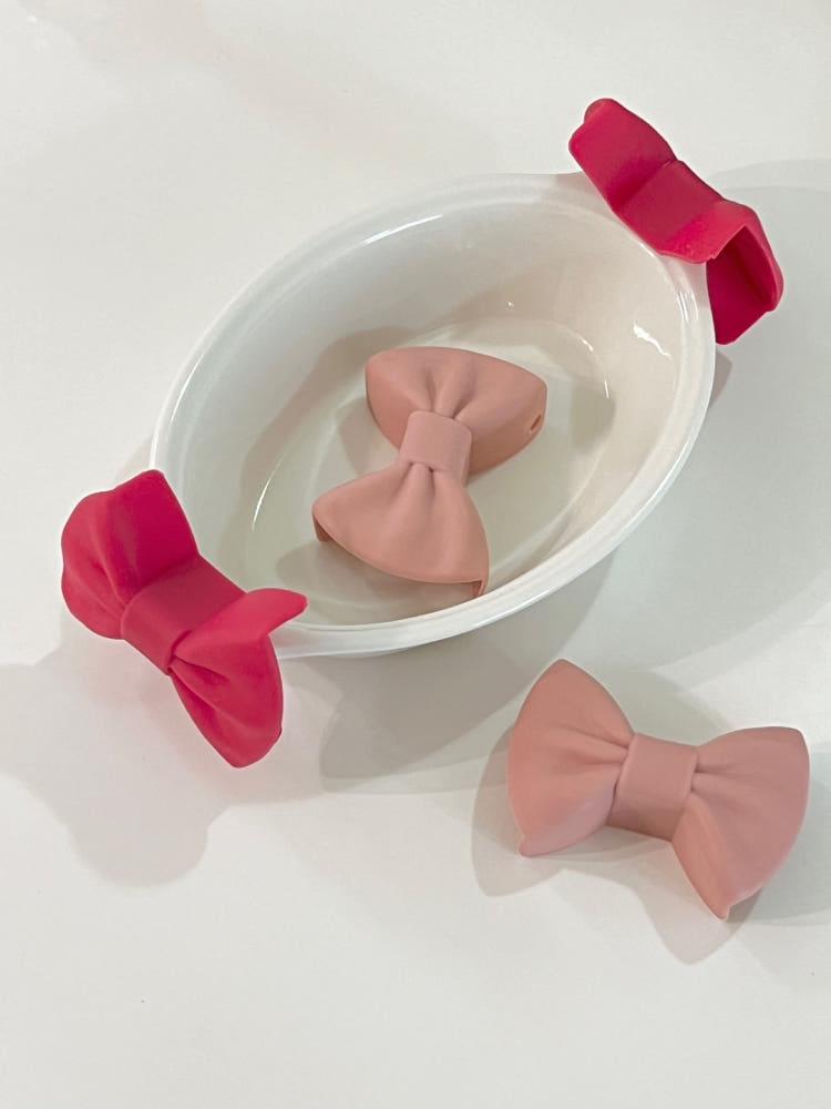 리본 냄비손잡이 2p 실리콘 냄비집게 클립 뚜껑손잡이 주방소품