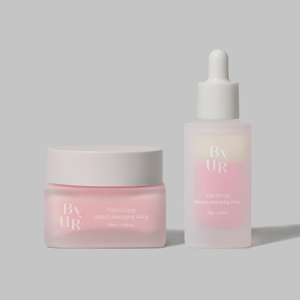 바이유어 비타기빙 킵래디언스 잡티 수분 세럼&미백 수분 크림 2종 세트