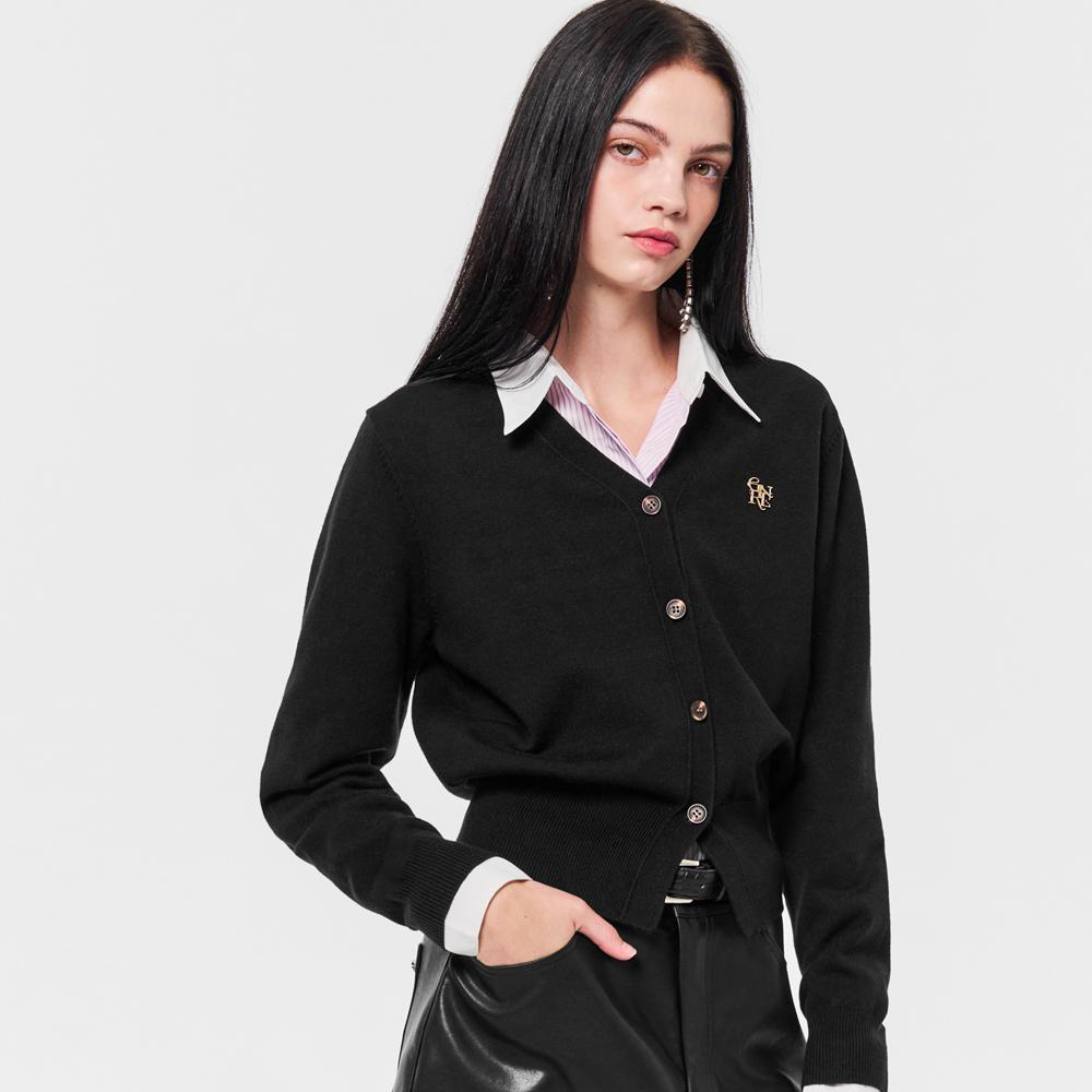 WOMAN GNRL 에센셜 가디건 [BLACK]