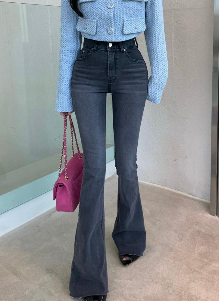 [몸매 보정/유즈 픽]골반 패드 엉덩이 패드 롱 하이웨스트 데님 청바지 4color