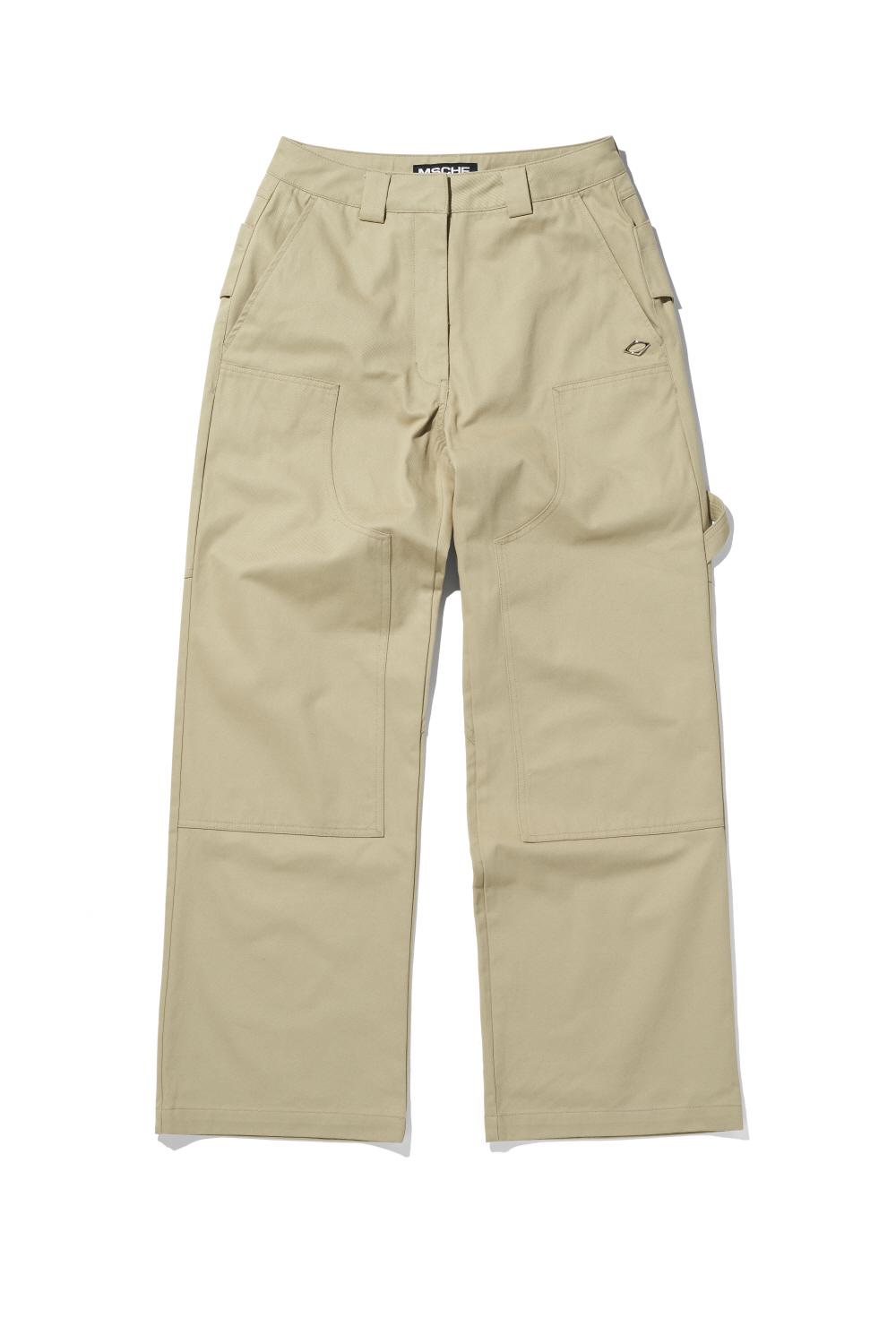 APRON POCKET WORK PANTS_KHAKI BEIGE