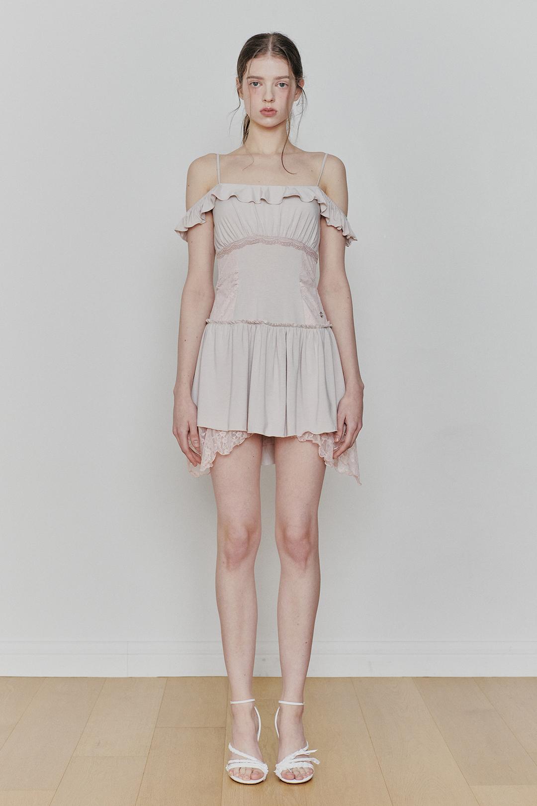 PETAL RUFFLE DRESS pink