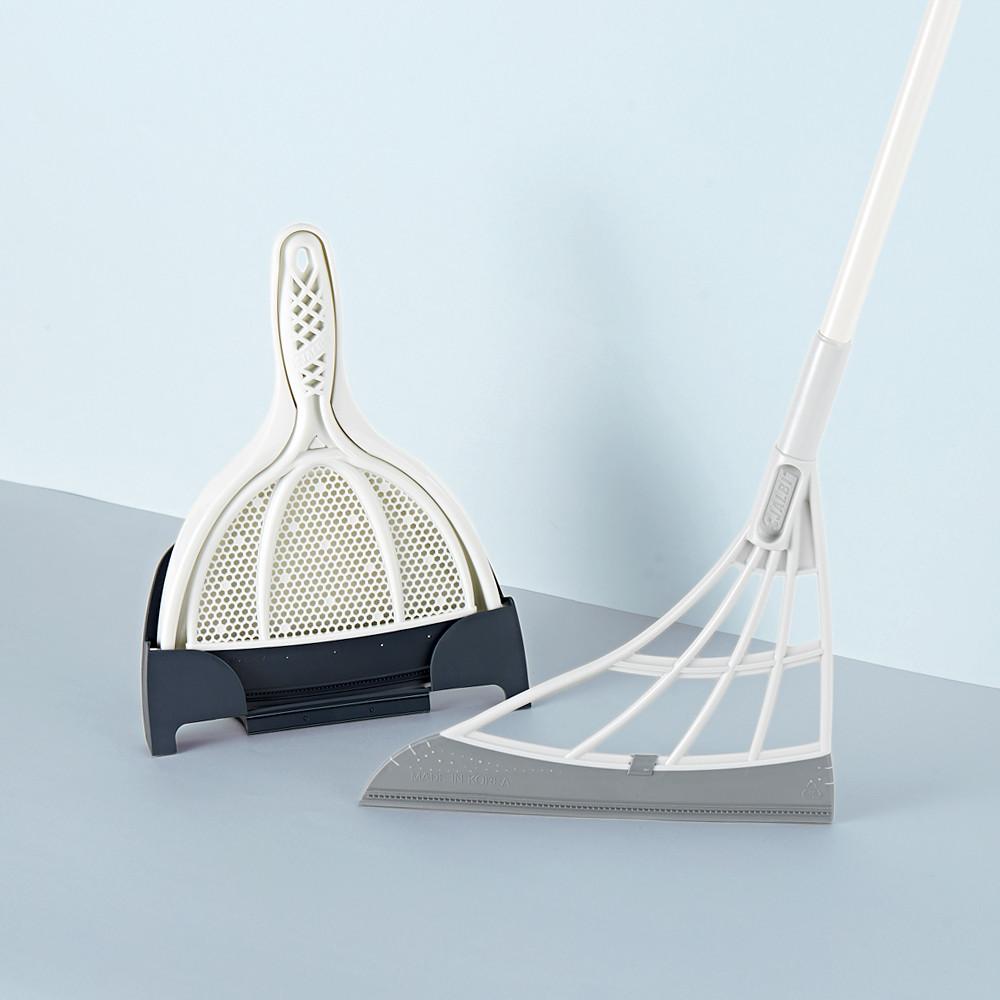 쓰리잘비 베스트세트 (빗자루+핸디잘비) / 화장실 거울 물기 제거 개 고양이 털 청소