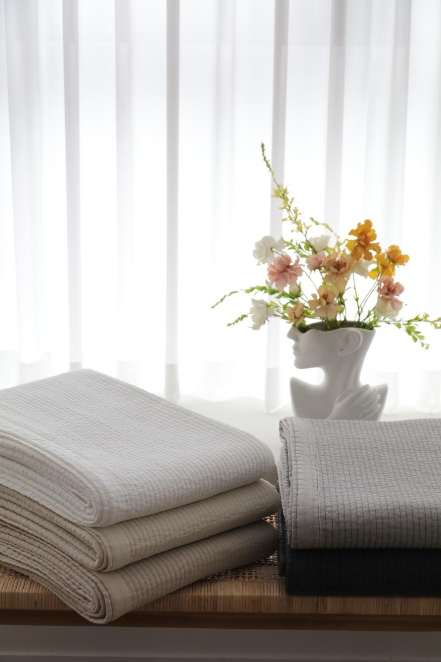 오가닉 순면 워싱피그먼트 줄누비 패드 5색상