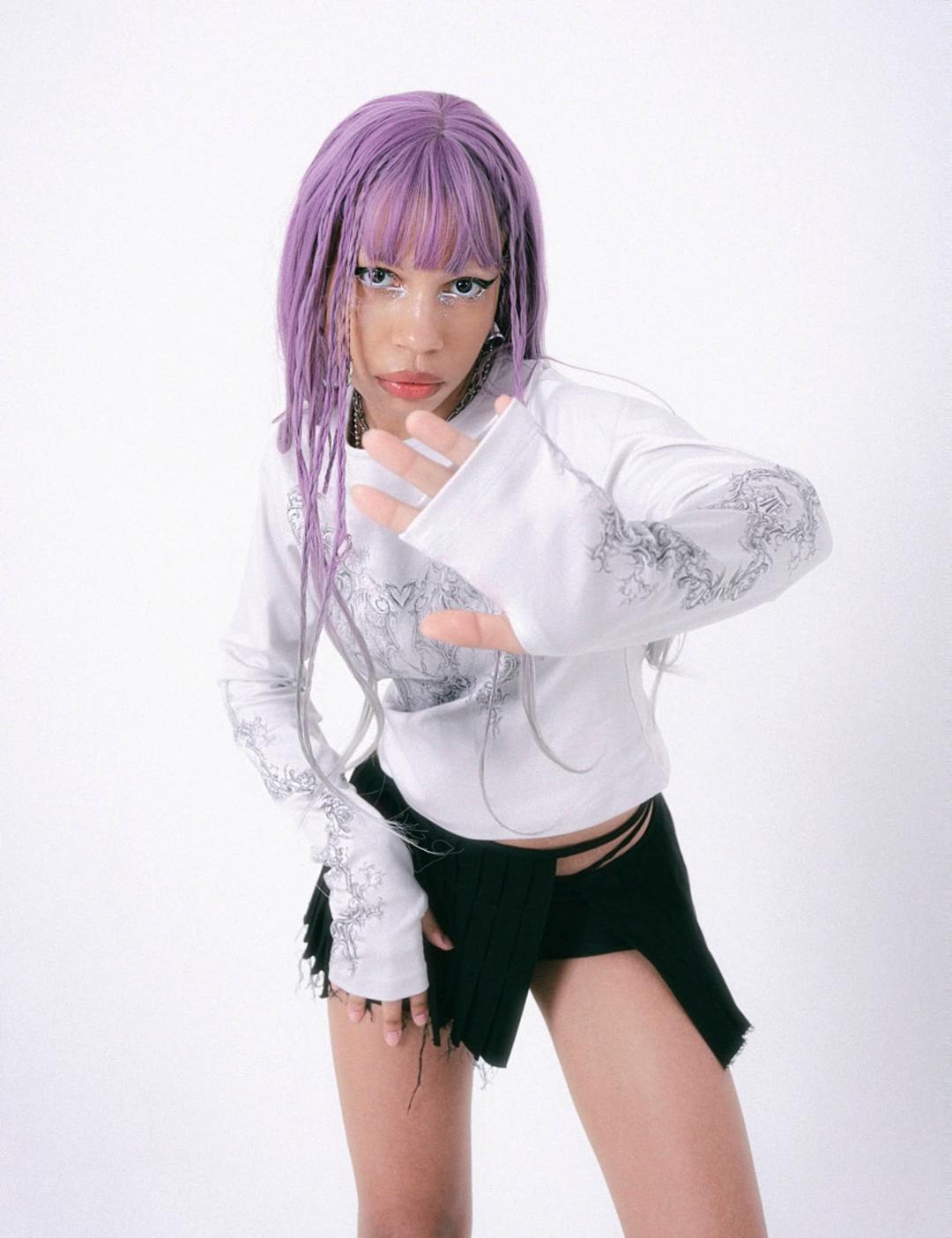 로코코 오너먼트 탑 (그레이)