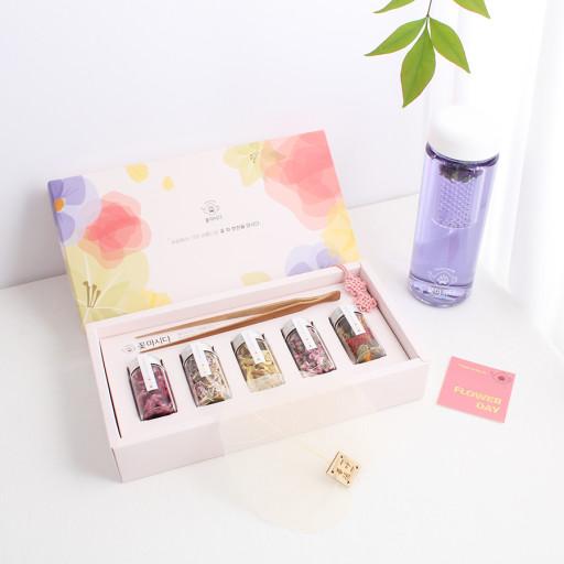 [부모님선물]🌸꽃차5종+집게+카드+쇼핑백+보틀 증정