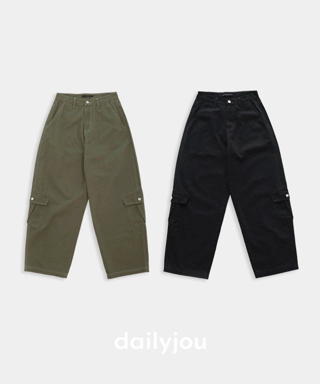 데일리쥬 [🍀봄신상/MADE] 아벨론 빈티지 워싱 와이드 카고 팬츠
