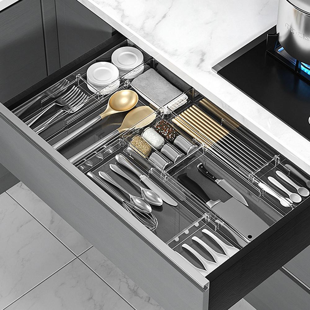 모듈 싱크대 수저정리함 서랍 수저보관함 숟가락통 조리도구통 10X41X5.2cm