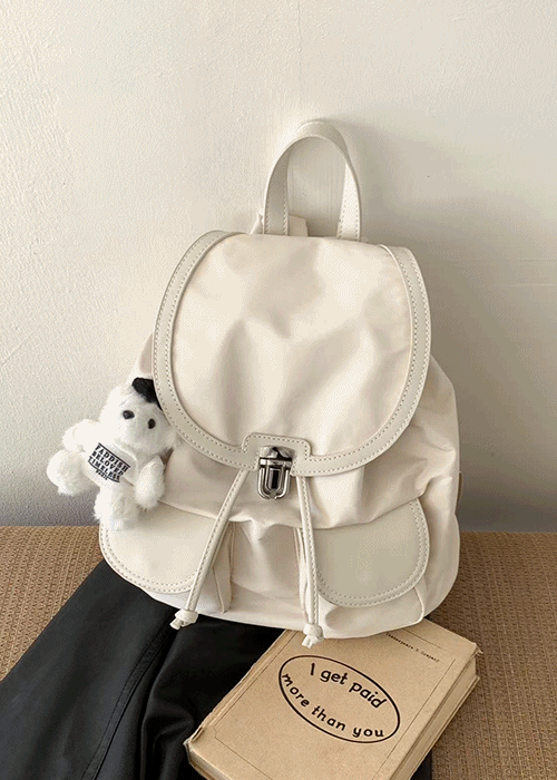 유어 (나일론😎) 유어 크림 나일론 데일리 아이패드 여행 방수 책가방 백팩