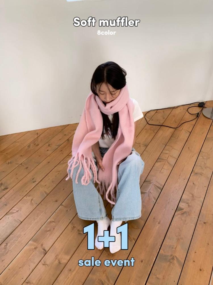 (event/ 8color) soft muffler 머플러 목도리 커플 목도리