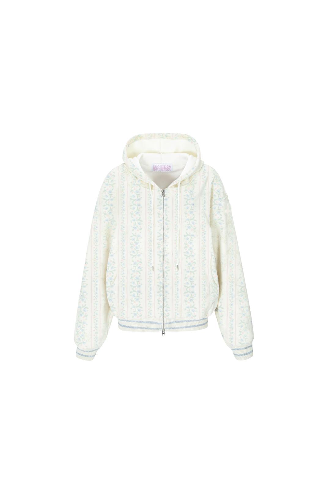 Flower fluffy hoodie