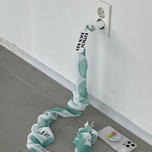 (B급 제품) 3D green pattern line cover (전선 커버, 코드 삭스)