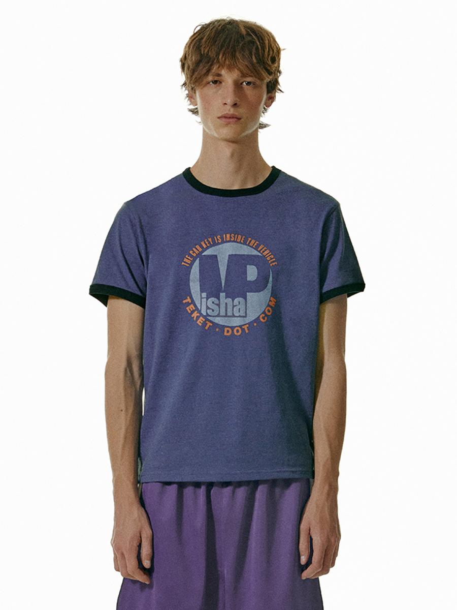 Forget Ringer Tee Navy