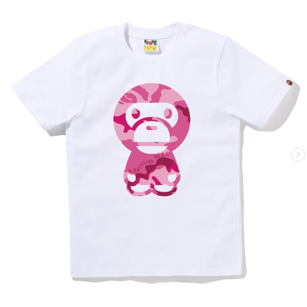 [베이프정품] 베이프 레이디스 우먼 우드랜드 카모 빅 베이비 마일로 티  BAPE WOODLAND CAMO BIG BABY MILO TEE