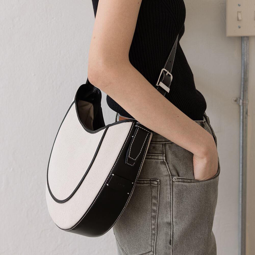 D Moon Canvas Hobo - Black