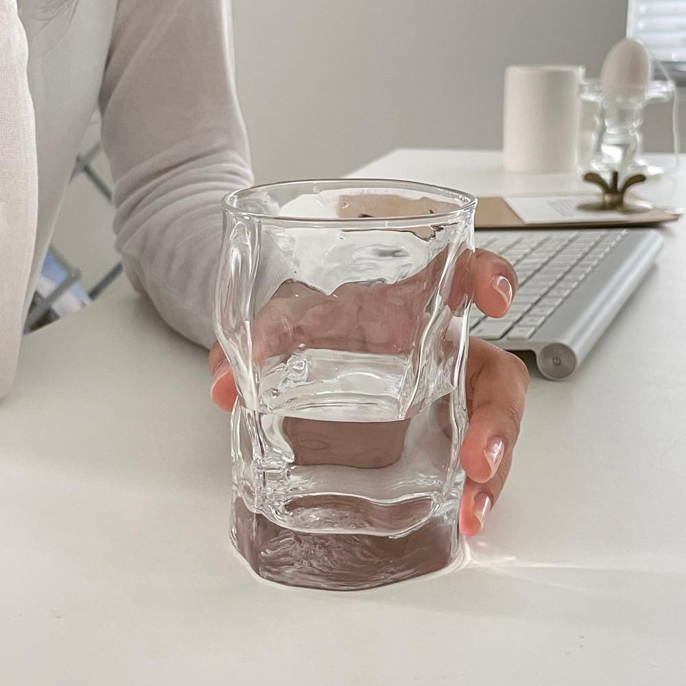 아더댄댓 웨이브 글라스컵 홈카페 에이드 하이볼 언더락잔 300ml