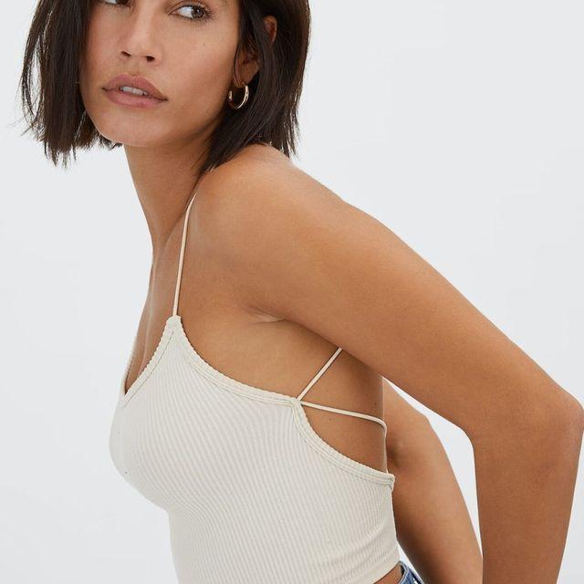 스트라디바리우스 뒷면 장식 심리스 탑 7000/185 WHITE