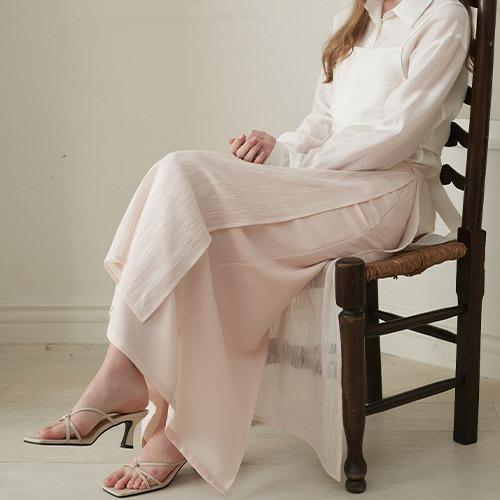 SHINE LAP SKIRT_PK/IV