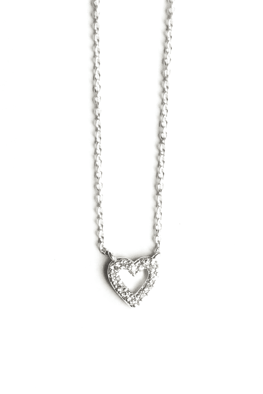 crystal heart necklace