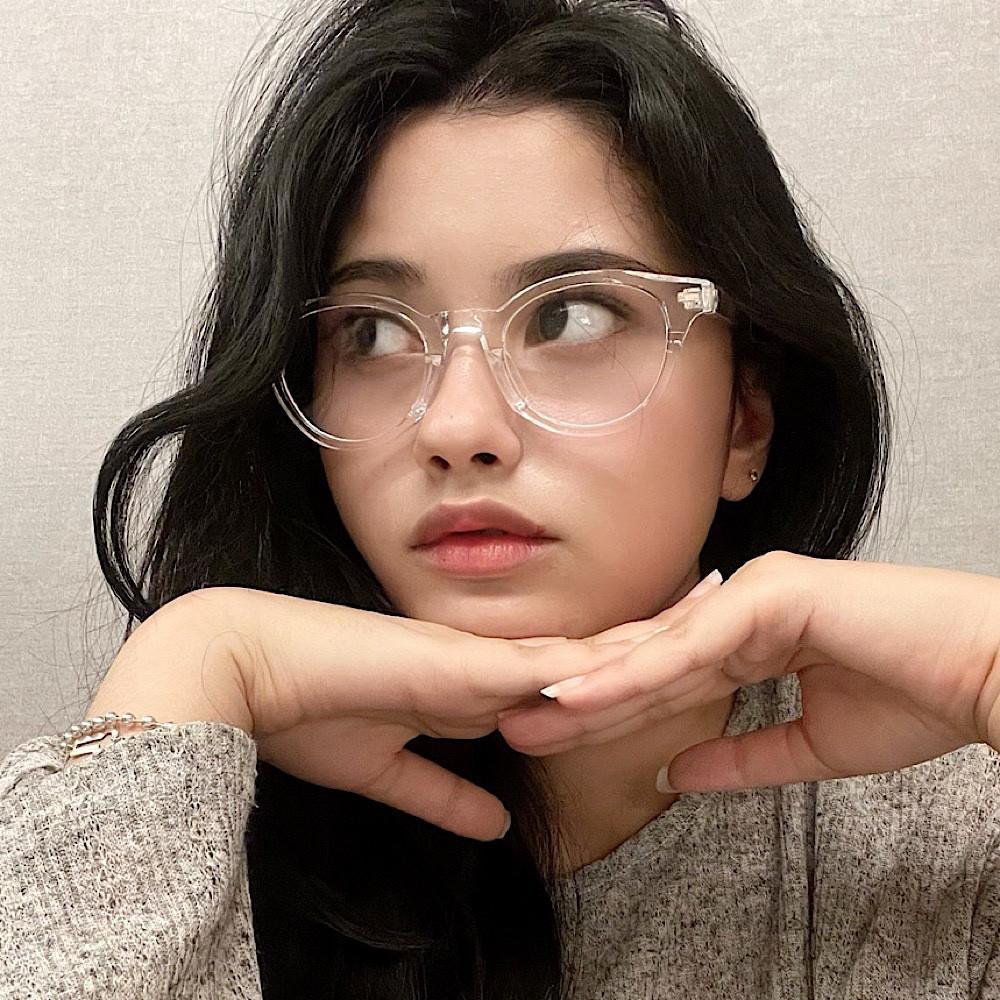 남자 여자 커플 가벼운 둥근 패션 검정 투명 그레이 뿔테 블루라이트 차단 안경