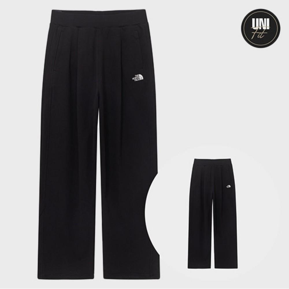 미니 박스 로고 스트레이트 스웻팬츠 NP6KQ51J_BLK